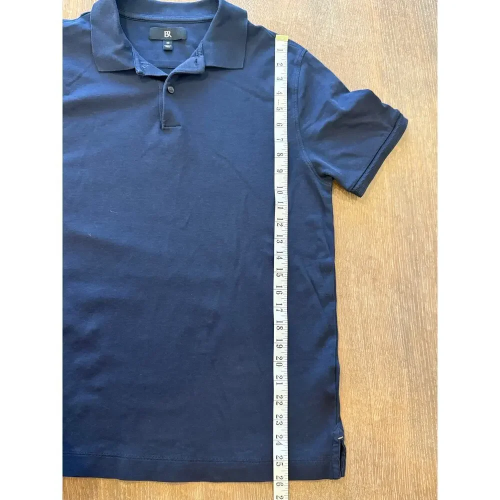BANANA REPUBLIC Navy Polo Shirt Men size M 100% Cotton Classic